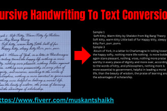 convert professional cursive handwriting into editable text