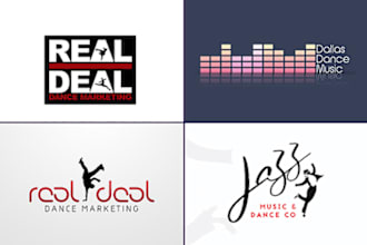 make elegant and stunning dance studio logo design