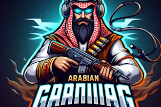 design super arabian gaming esport mascot logo for your business
