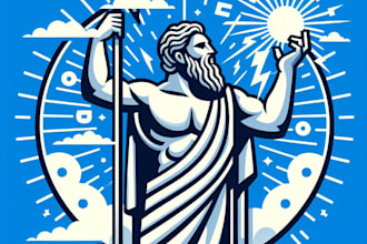 design super zeus mascot logo design for you  with express deliver