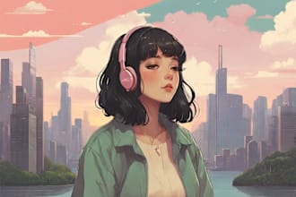 design a your lofi album or single cover artwork