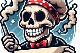 do skull smoke cannabis mascot logo creative