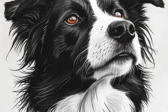 make your dog, cat or any pet portrait into digital painting