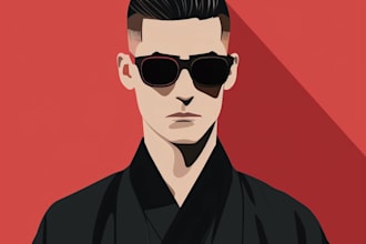 make  photo to line art illustration, line art vector