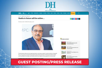 do guest posting, press release on midday, digital journal and deccan herald