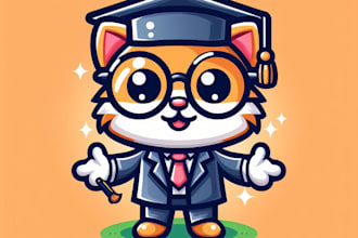 do create cute and professional mascot cartoon character logo design