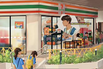 paint a digital illustration for you