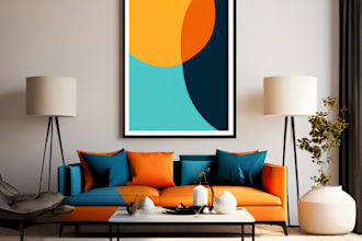 design printable minimalist abstract wall art for etsy shop