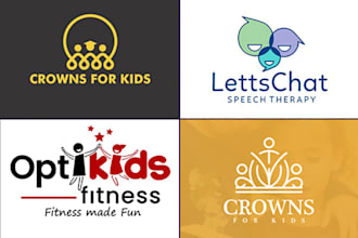 design cute logo for kids store with source file