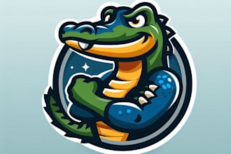 do crocodiet mascot logo design for your business page