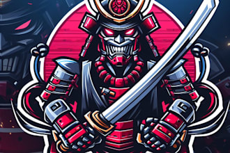 do make samurai, robot, sword, warrior, fighter, knight, mascot logo design