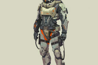 create a sci fi art and sci fi character for you