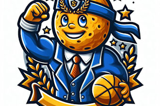 do outstanding school style mascot logo design