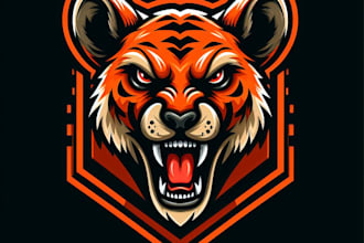 do danger animal x head mascot logo design