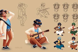 create character design for children books, games