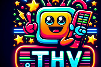 do tv show design neon mascot logo design