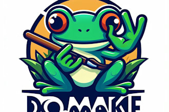 do make, modern, style, frogs, mascot logo design
