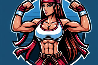 do, girls, bodi, bilder, fighter, mascot logo design