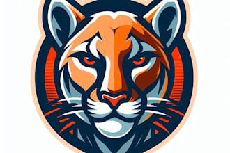 do, modern, style, creative, cougar, head, mascot, logo