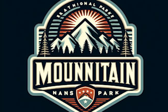 create awesome mountain national park mascot logo in 12 hours