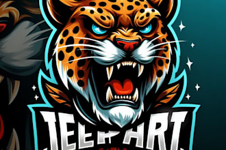create amazing angry leopard mascot logo design in one day