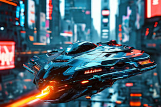 character, mech, spaceship, weapon or enviroment sci fi