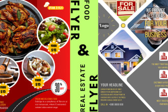 create flyers for food, business, birthday or any creative flyers