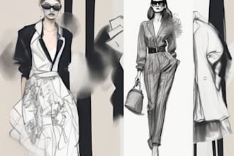 draw fashion illustration or sketch
