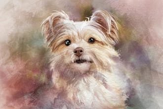 do custom watercolor pet portrait, dog portrait cat portrait