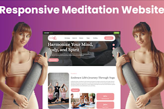 design yoga fitness, and meditation classes website