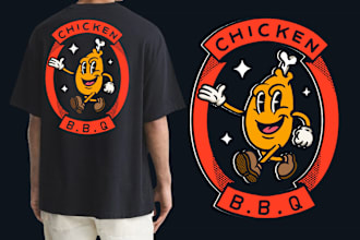 create vintage retro cartoon character illustration mascot