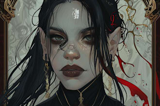 draw fantasy horror and fantasy horror character