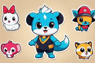 create a vector cute cartoon character and mascot