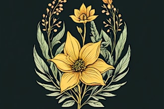 design a hand crafted botanical, boho logo