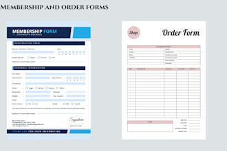 create, design and convert to a fillable pdf form