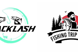 do modern vintage fishing,christchurch,paintball logo design