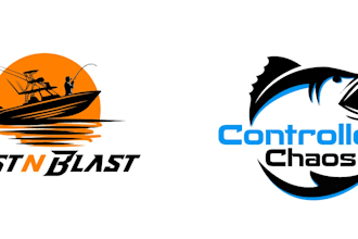 create a professional fishing,camera,singer logo design