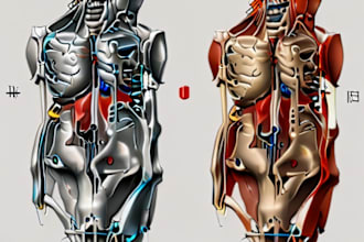 draw human anatomy, medical illustrations and diagrams