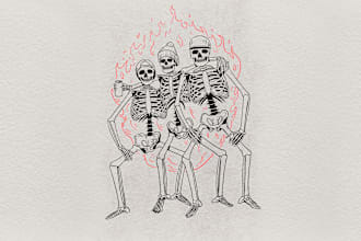draw skull or skeleton for anything