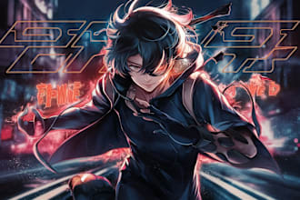 draw pfp anime original character design, anime character