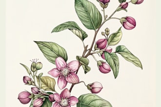 do botanical illustration of plants and flowers
