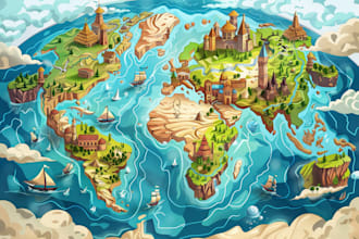 design great map in quality vector illustration