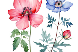 make a watercolor botanical illustrations