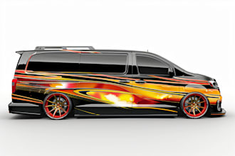 do vehicle wrap design, car wrap, van wrap