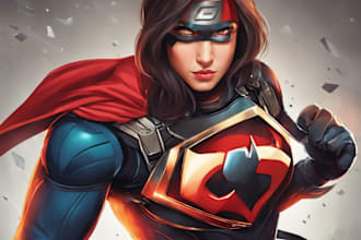 draw your superhero character in my art style
