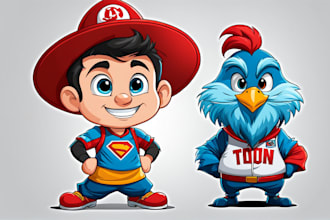 do mascot, caricature and character logo design