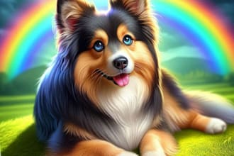 made your disney style pet portrait