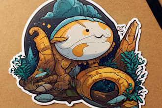 do amazing illustration for custom sticker designs