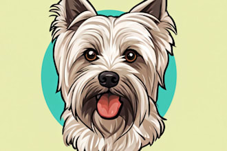 draw illustration pet portrait vector art
