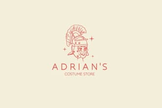 design fun retro logo costume store